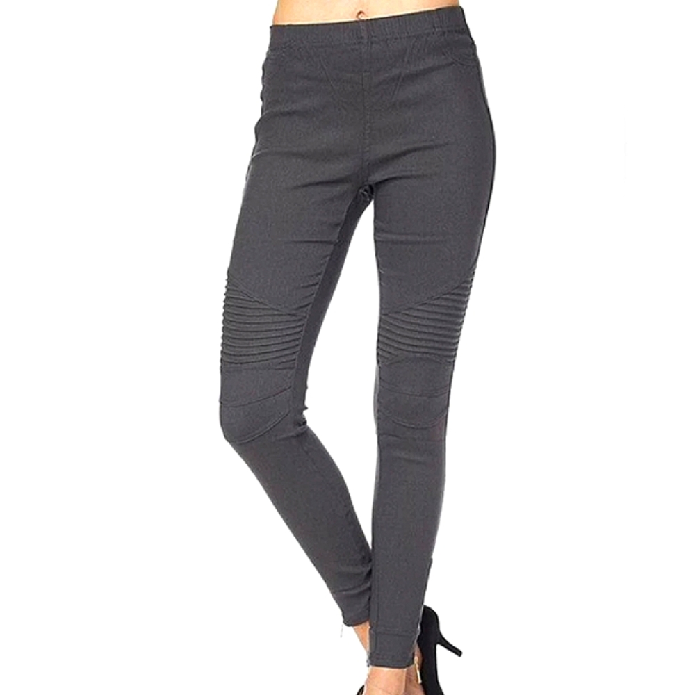 Moto Ankle Zip Pull On Jeggings